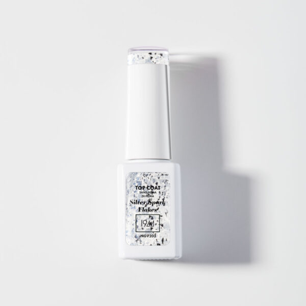 Top Coat - Gümüş Parlak Pullar