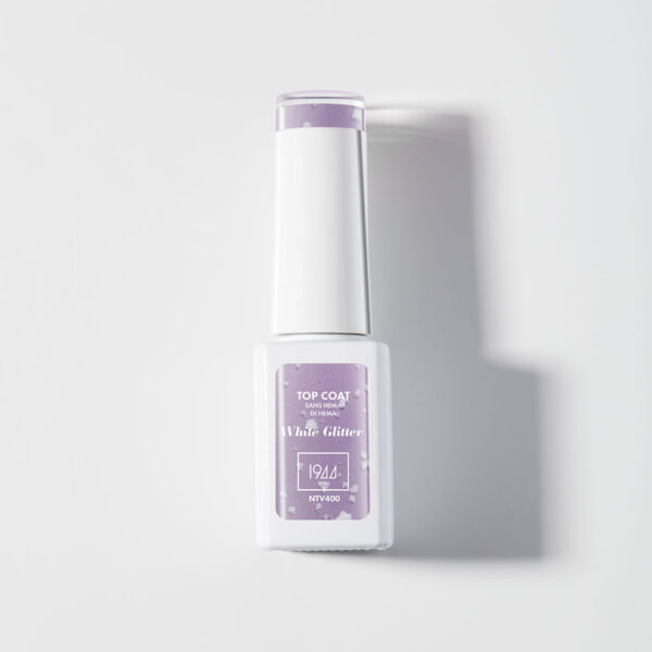 Der Top Coat – White Glitter
