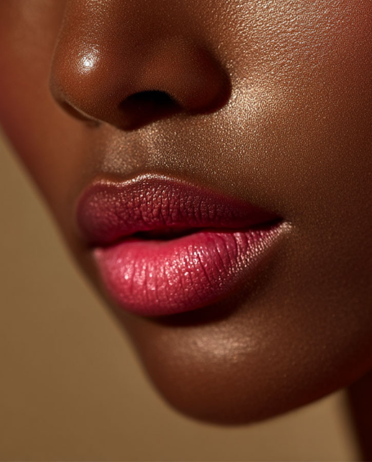 rouge a levres satine rose maquillage levres lumineuses effet naturel