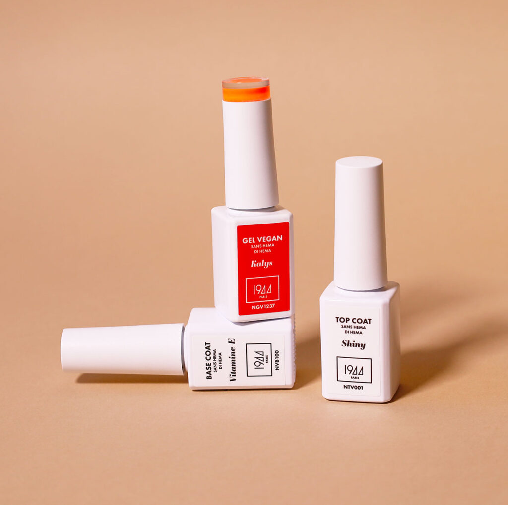 Coffret Sunny Nails base coat vitamine E gel vegan top coat shiny coffrets before summer