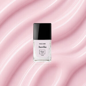 Frasco do Nailcare Aurélia VT203 1944 Paris com uma textura rosa-pó brilhante.