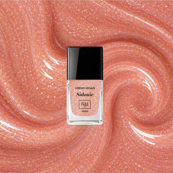 Vernis Vegan Sidonie présenté sur sa trace de couleur