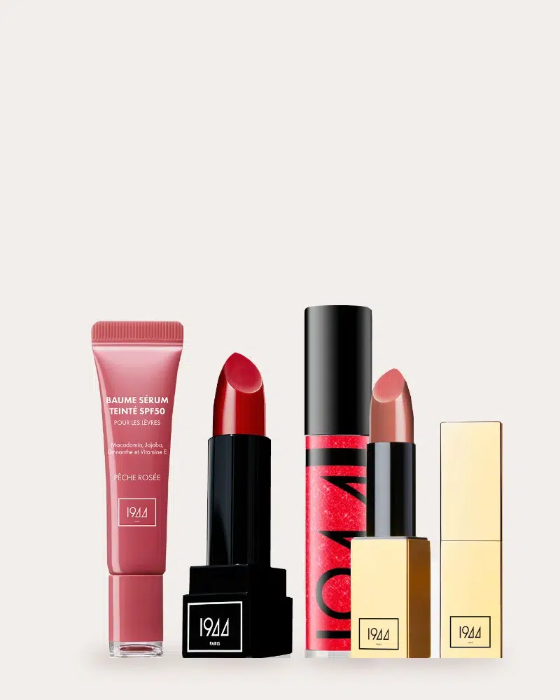 Maquillage lèvres vegan 1944 Paris : rouges à lèvres, gloss, baume