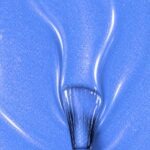 Liquid form of Léna vegan semi-permanent nail varnish, blue shade (ref. NGV1233), 1944 Paris